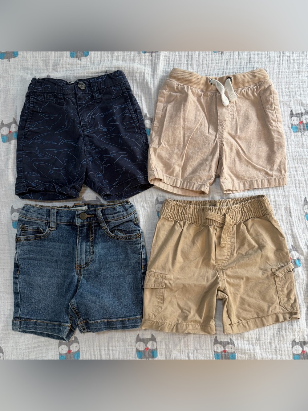 Boys 2T Shorts Bundle – 4 Pairs | Old Navy, Cat & Jack, Toughskins & Maximus Rex